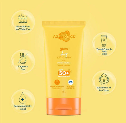 Aqualogica Glow + Dewy Sunscreen (SPF 50+ PA++++)